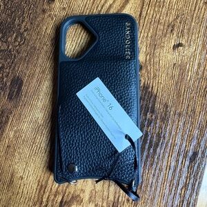 NWT Bandolier Emma Crossbody case for iPhone 16 Black/Pewter